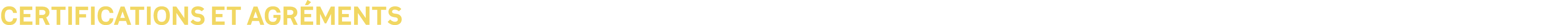 CERTIFICATIONS ET AGR MENTS